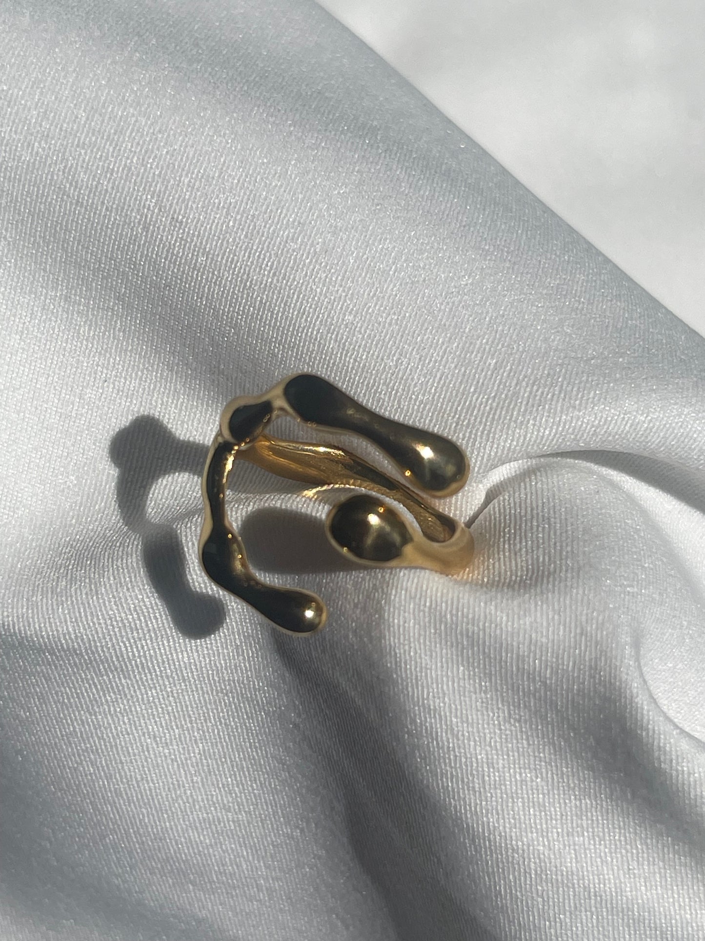Asymmetric Gold Ring