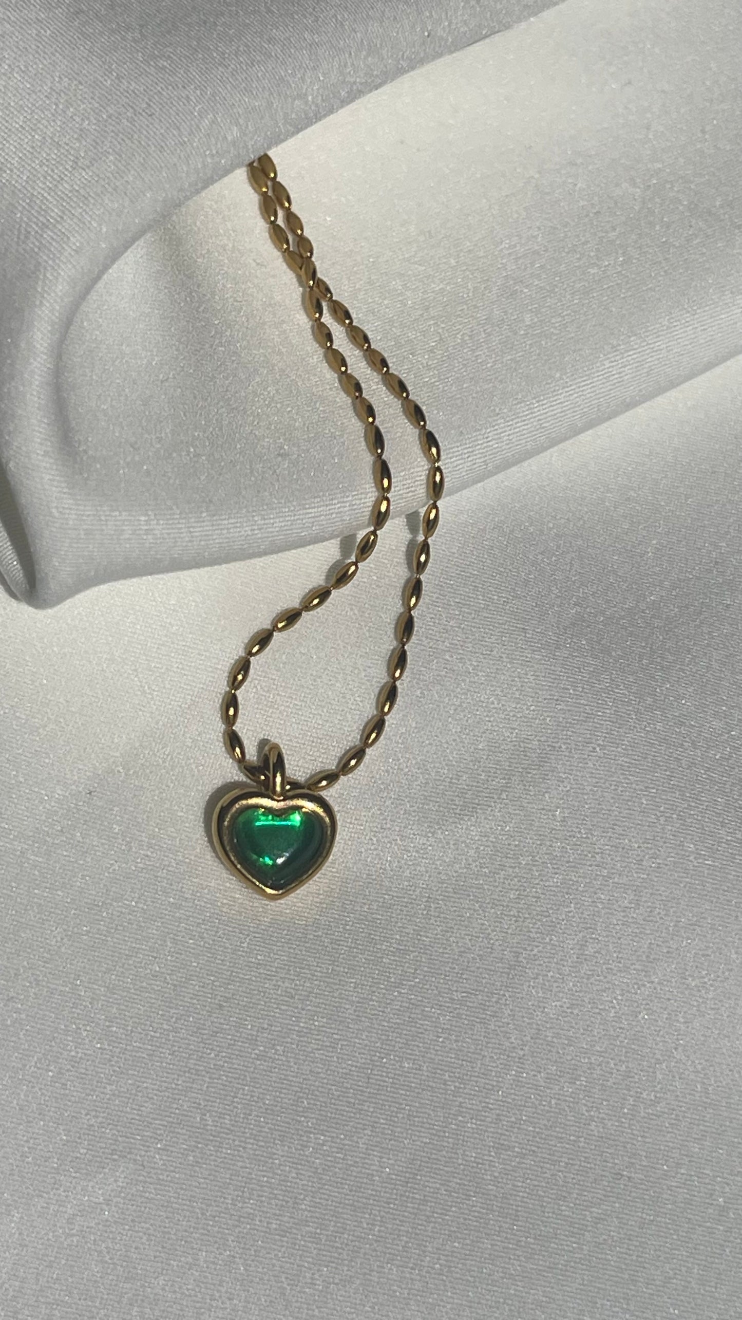 Jaded heart Necklace