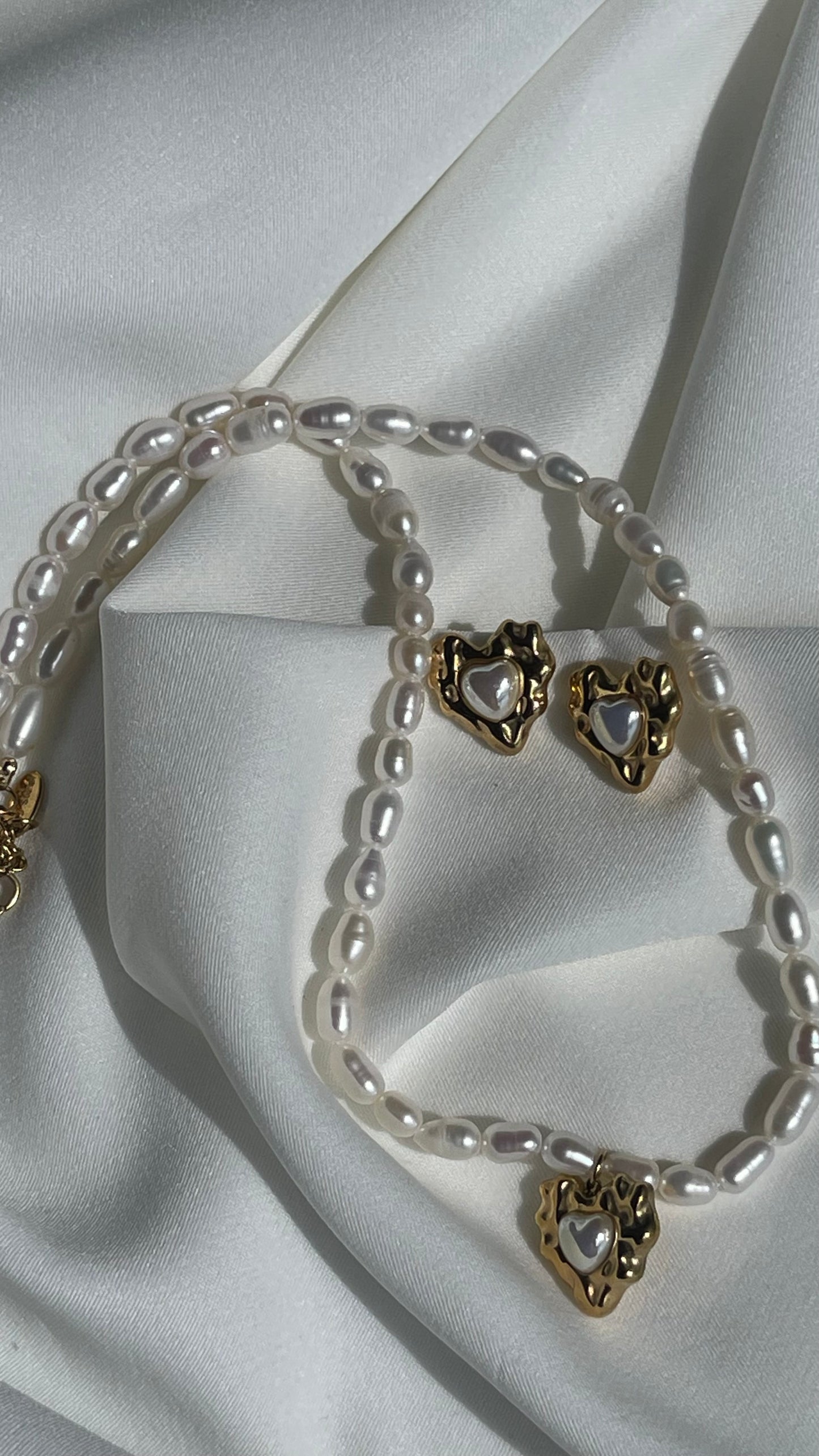 Fiery heart Freshwater pearl Set