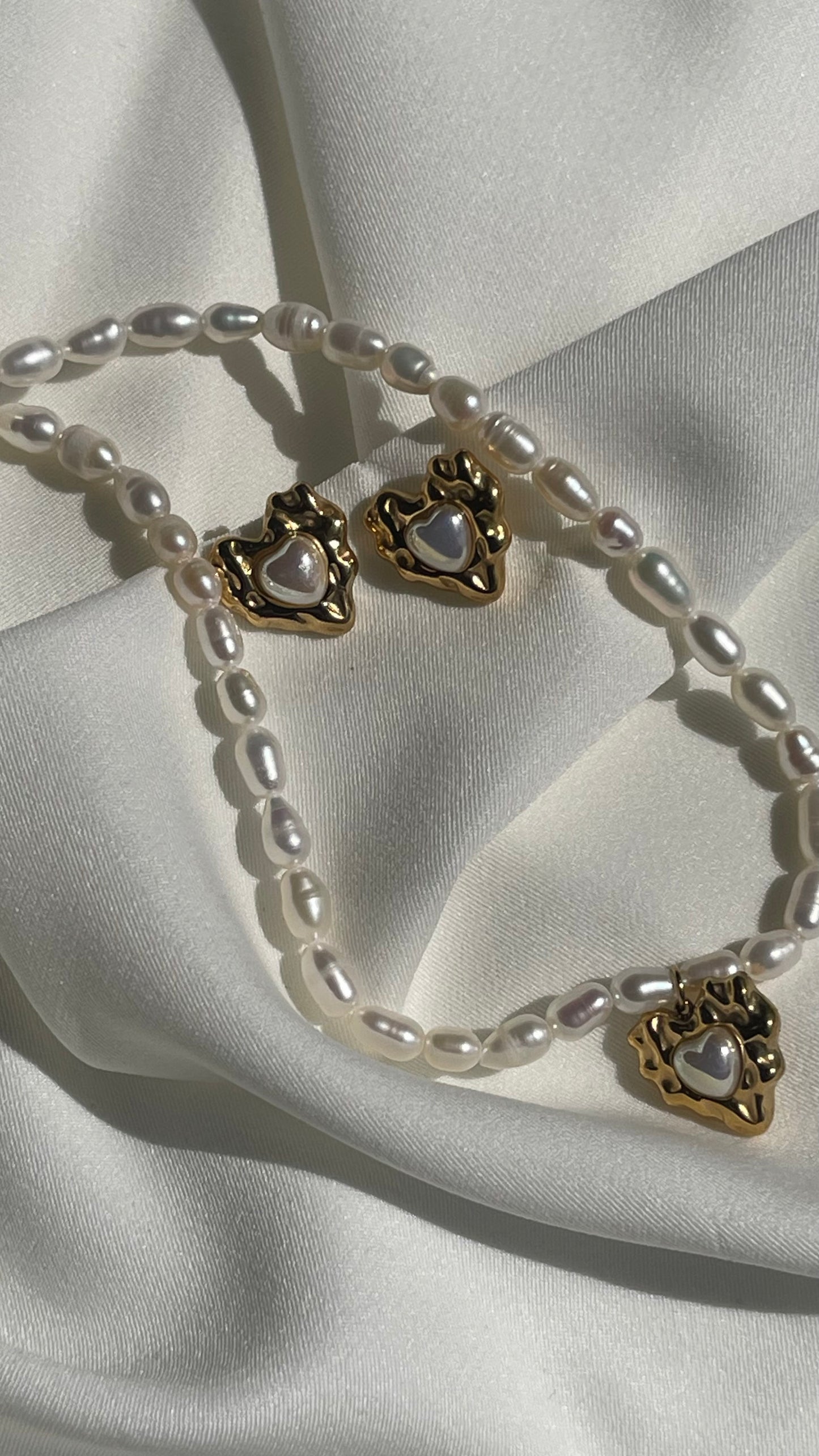 Fiery heart Freshwater pearl Set