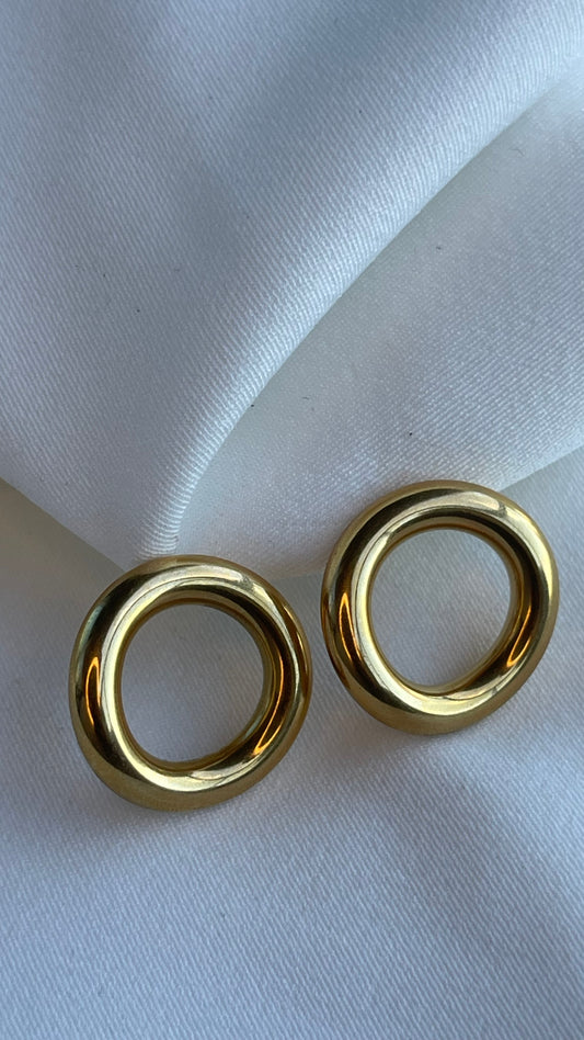 Halo Gold Earrings