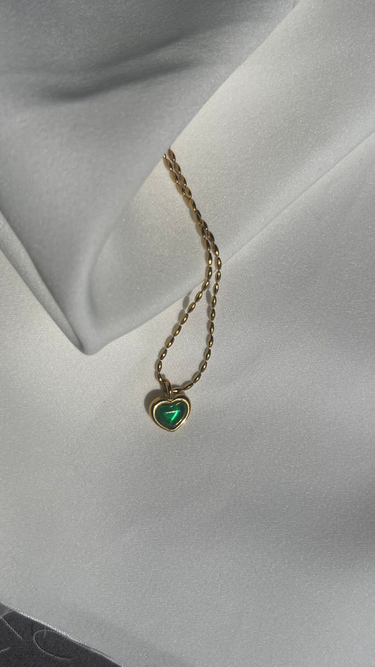 Jaded heart Necklace