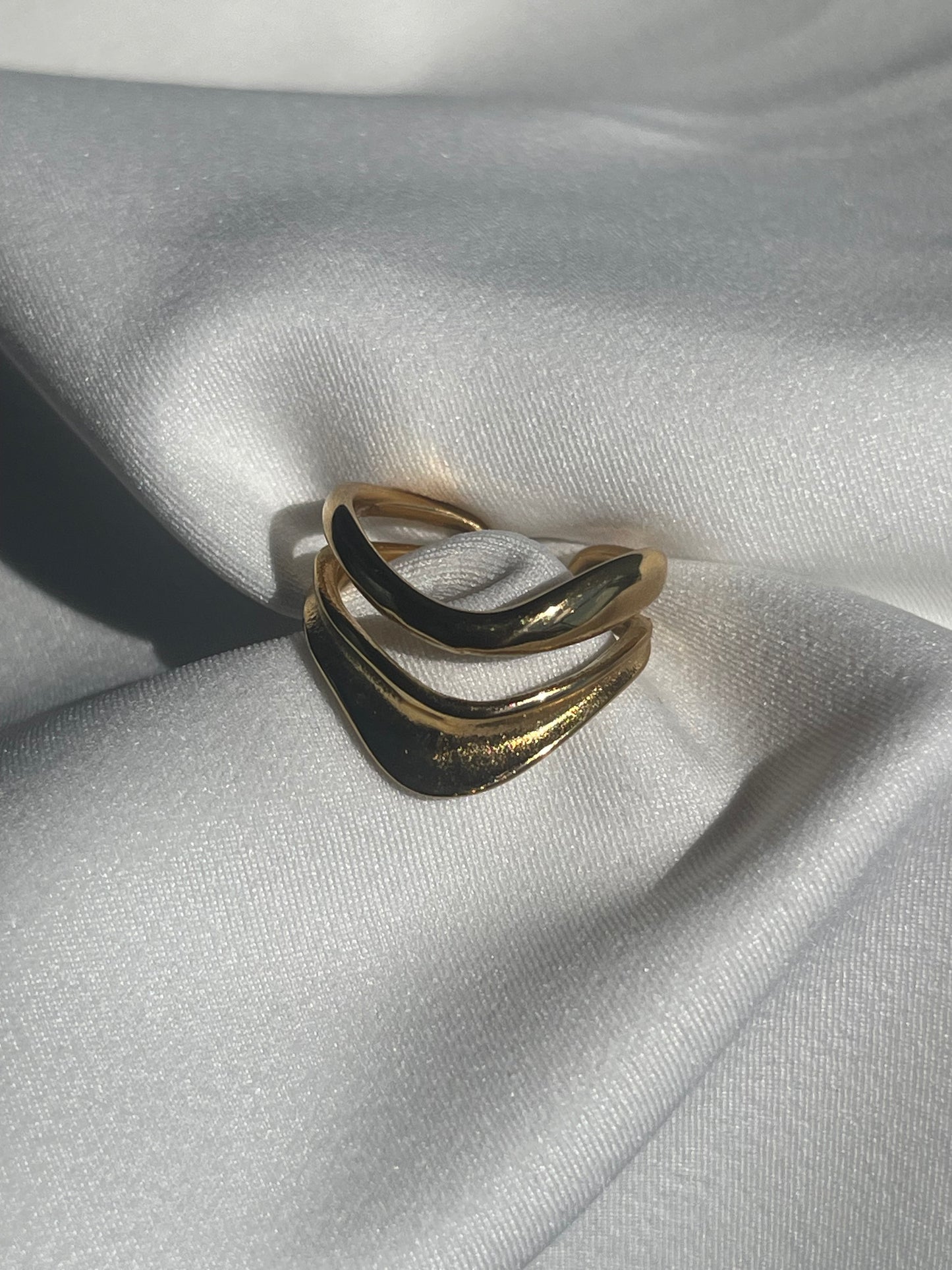 Double Band Gold  Ring