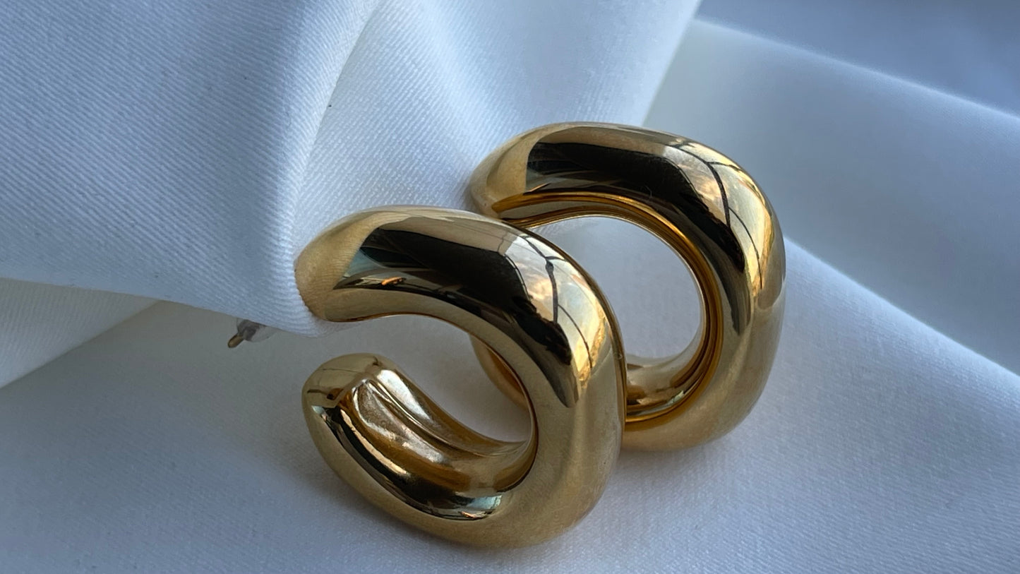 Bold Gold Hoop Earrings