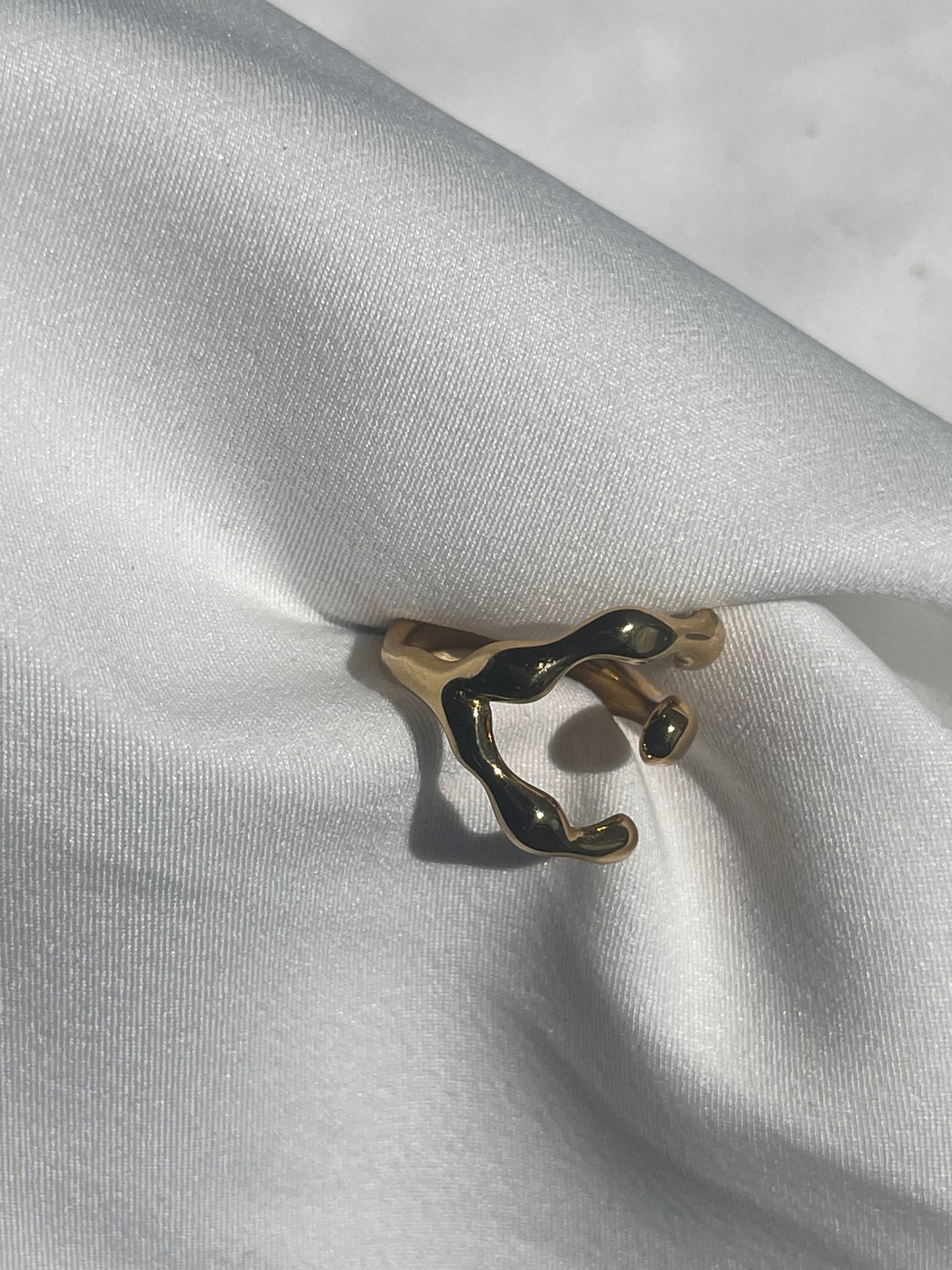 Asymmetric Gold Ring