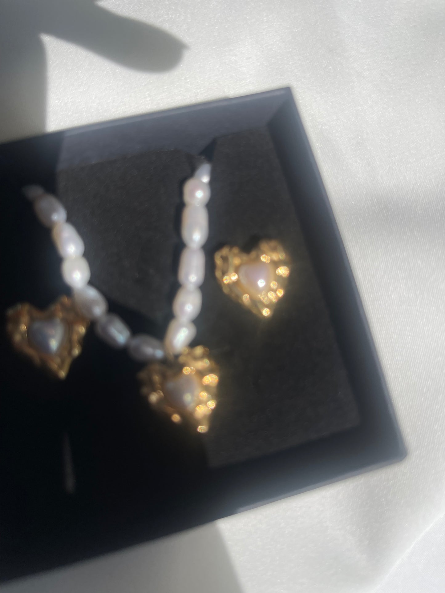 Fiery heart Freshwater pearl Set